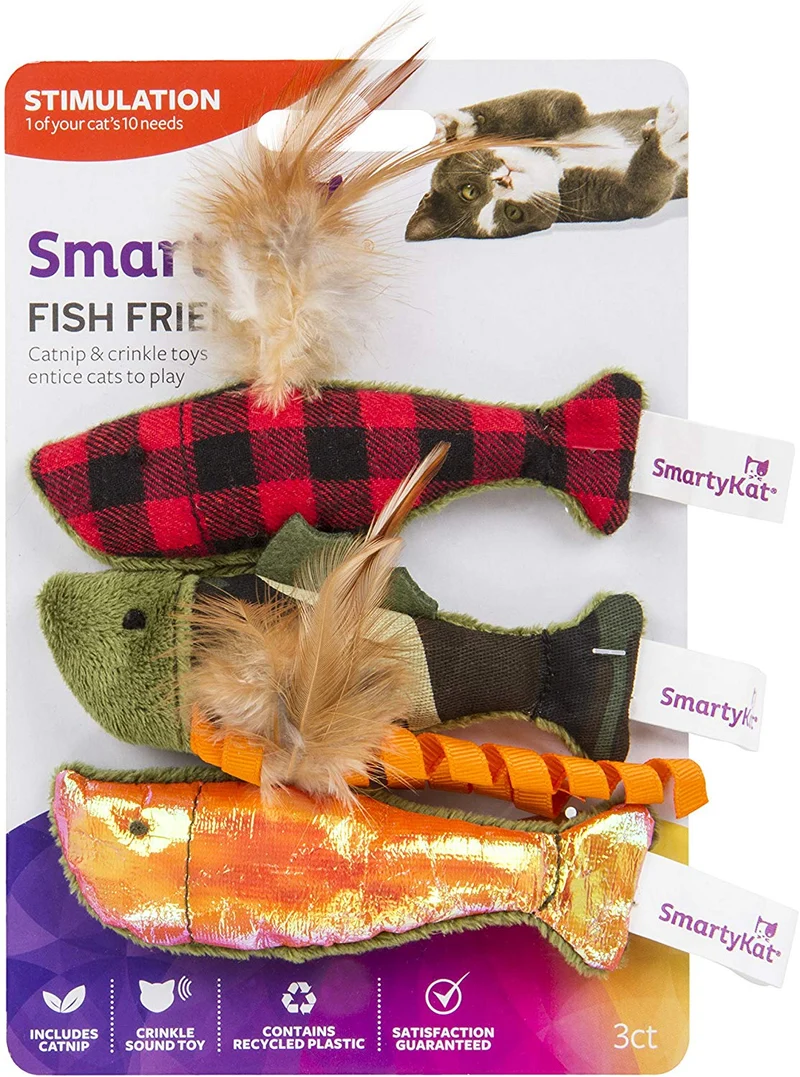 SmartyKat Fish Friends Crinkle and Catnip Juguetes para gatos