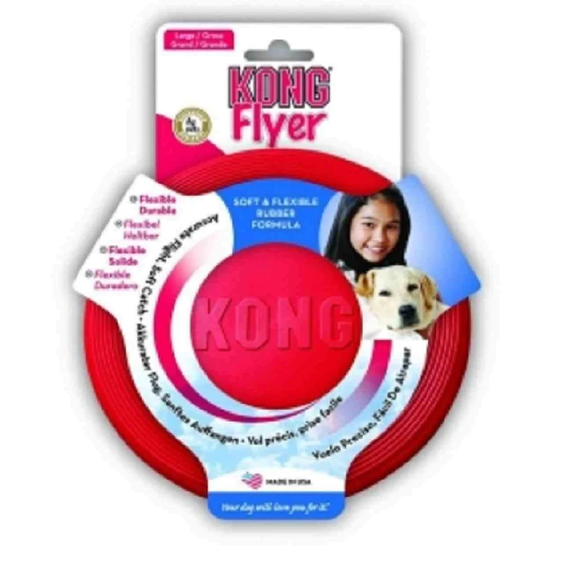 Kong - Flyer - Disco volador de goma durable juguete para perro
