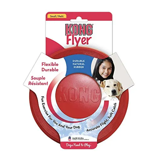 Kong - Flyer - Disco volador de goma durable juguete para perro