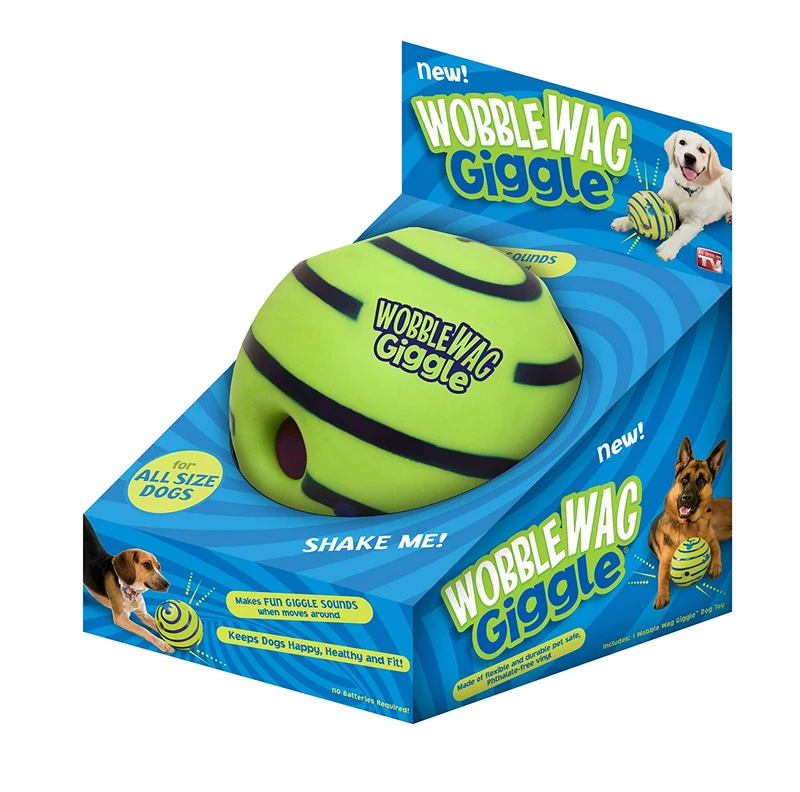 Perro de juguete, Wobble WAG Giggle Balón, M, Verde