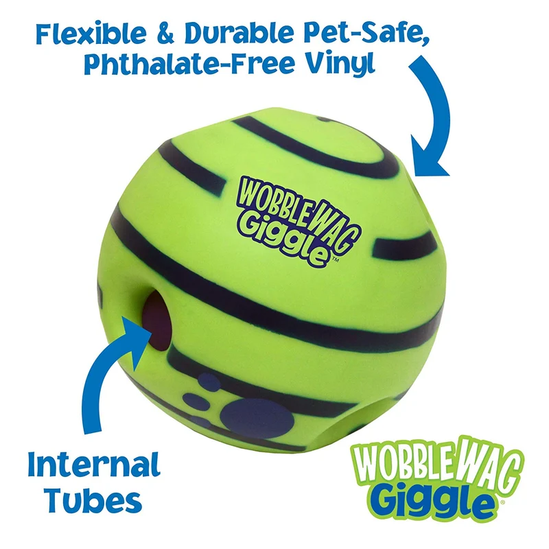 Perro de juguete, Wobble WAG Giggle Balón, M, Verde