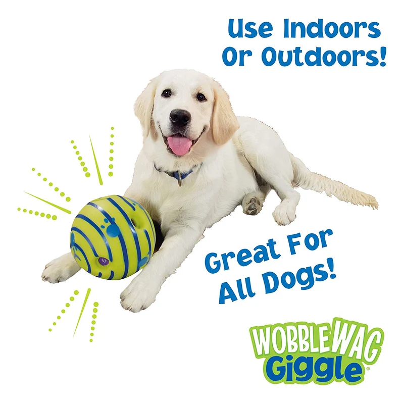 Perro de juguete, Wobble WAG Giggle Balón, M, Verde
