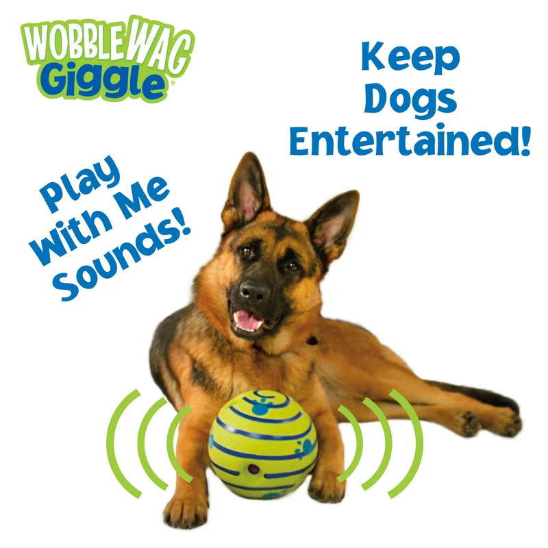 Perro de juguete, Wobble WAG Giggle Balón, M, Verde
