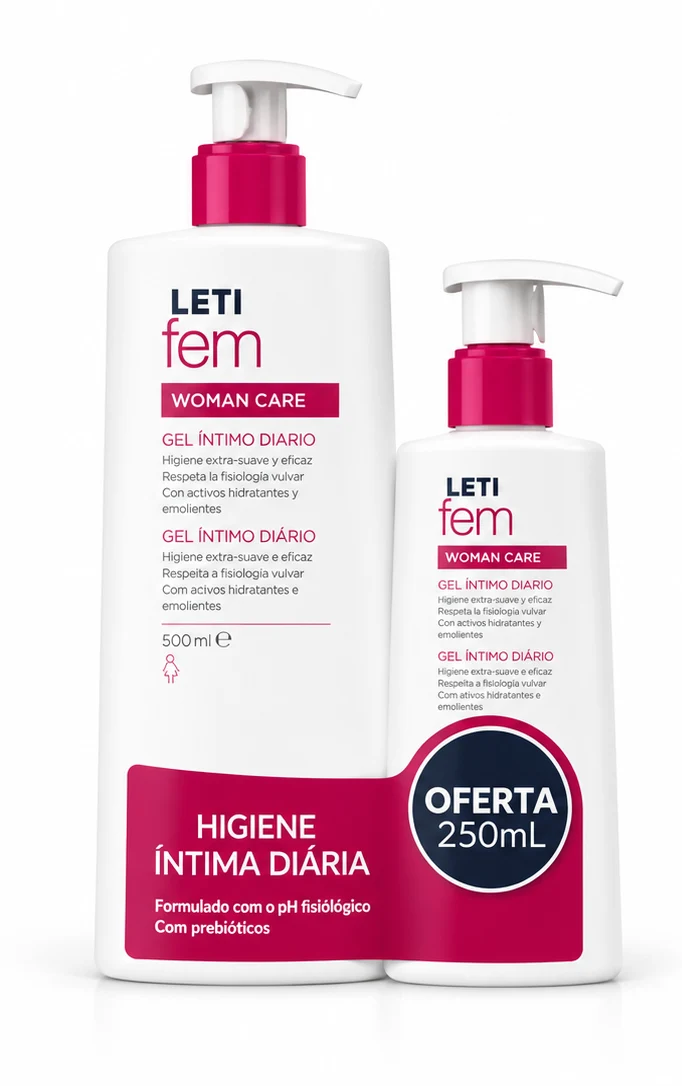 Letifem Woman Pack Gel Íntimo Diário 500mL + 250mL – Higiene & Conforto