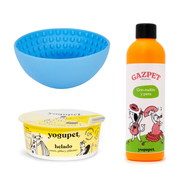 Yogupet SUMMERBOX XIV para Perros y Gatos. Pack Verano con Helado, Gazpet y Comedero