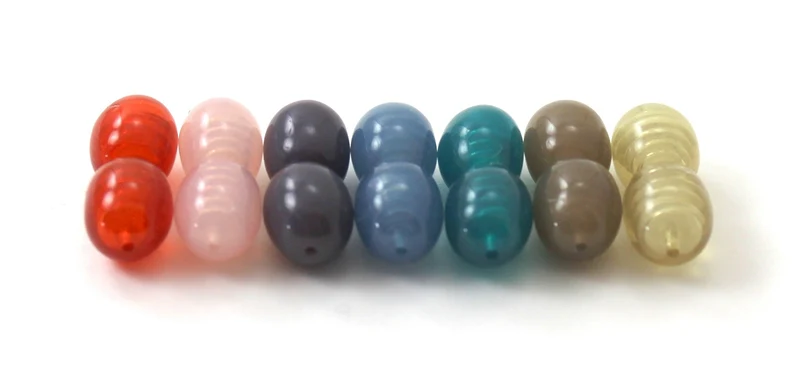 10 piezas de coloridos cierres pulidos con tornillos para joyería de ámbar