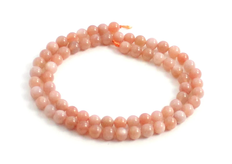 Hebras de cuentas de piedras preciosas redondas Sunstone