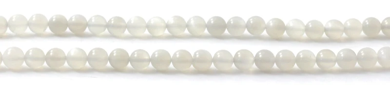 Cuentas de piedras preciosas blancas redondas de piedra lunar