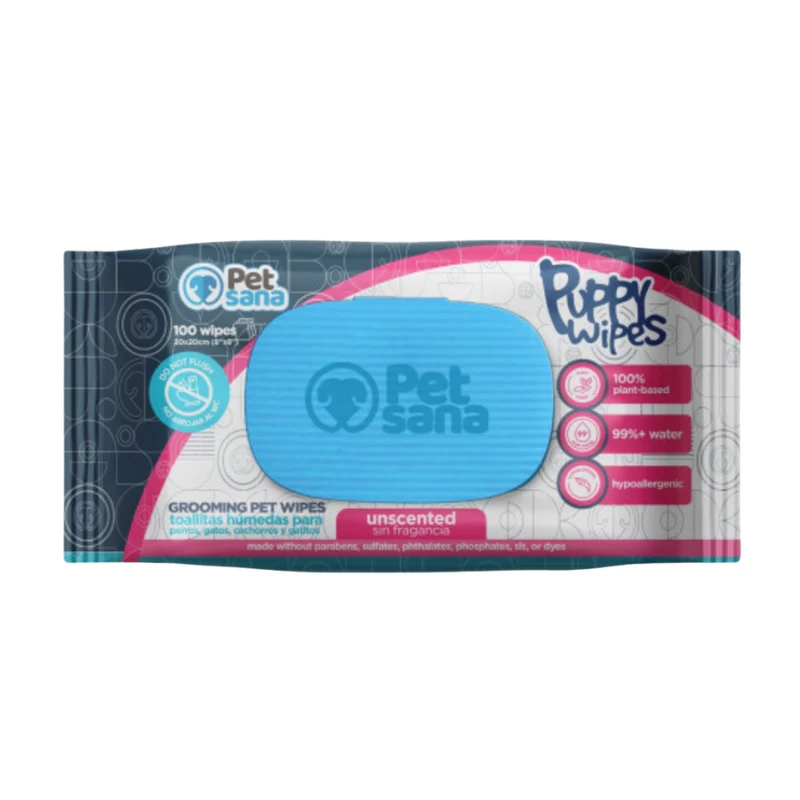 Toallitas PetSana Biodegradables sin Perfume - 100uds