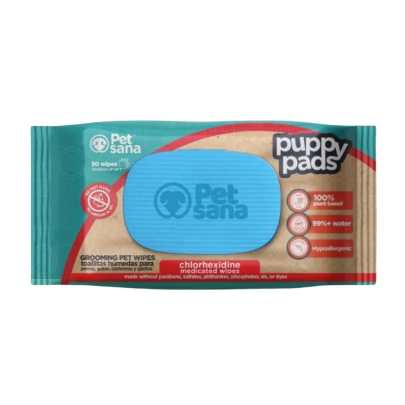 Toallitas PetSana Biodegradables Clorhexidina - 50uds