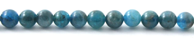 Hebras de cuentas de piedras preciosas azules de apatita