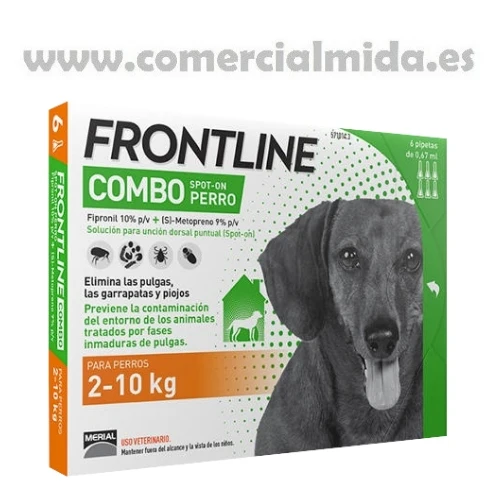 FRONTLINE COMBO, Pipetas Antiparasitarias Para Perros Pequeños (2 a 10 kg)