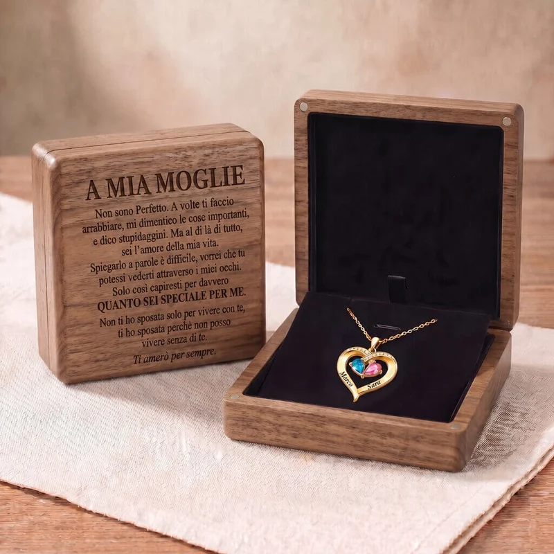 Collar con la dedicatoria «A mi esposa»
