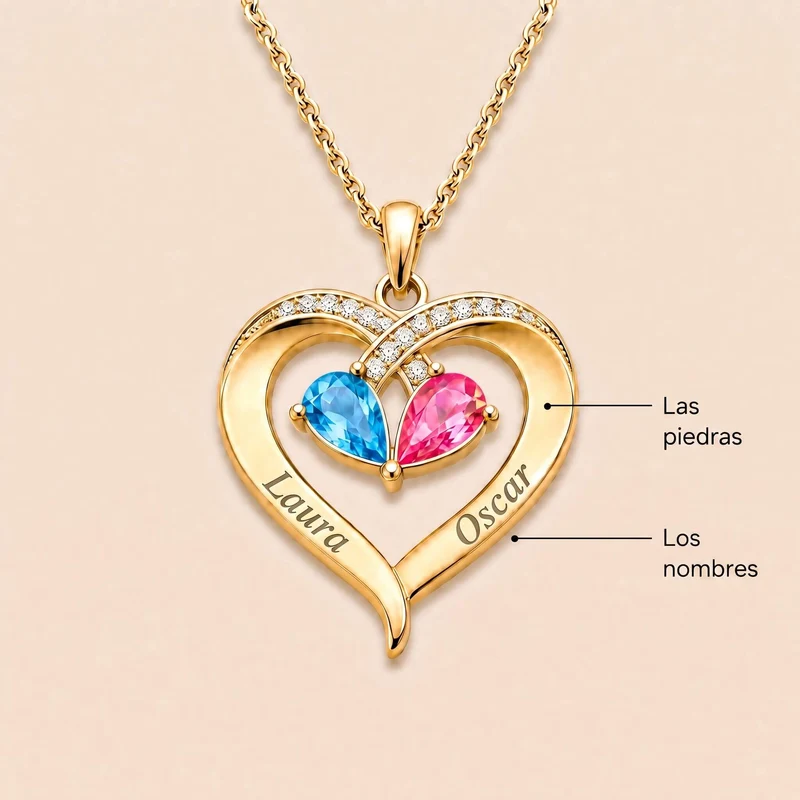 Collar con la dedicatoria «A mi esposa»