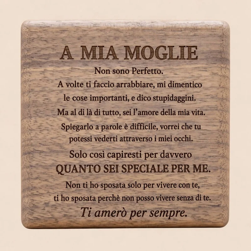 Collar con la dedicatoria «A mi esposa»