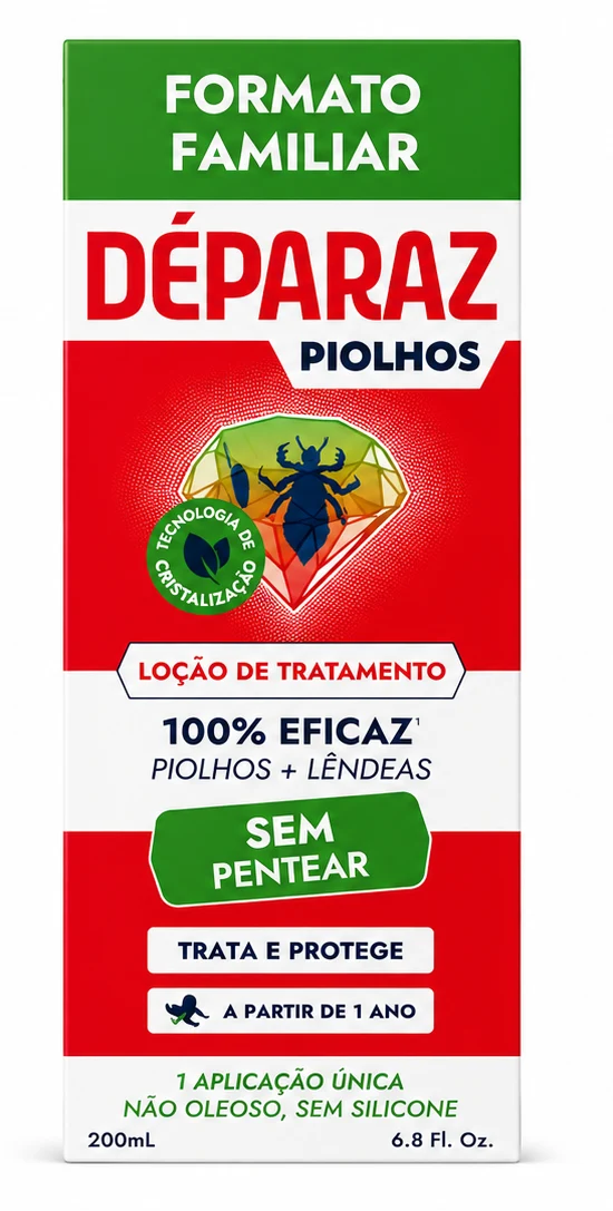 Déparaz Loção de Tratamento Piolhos 200mL – Piolhos & Lêndeas