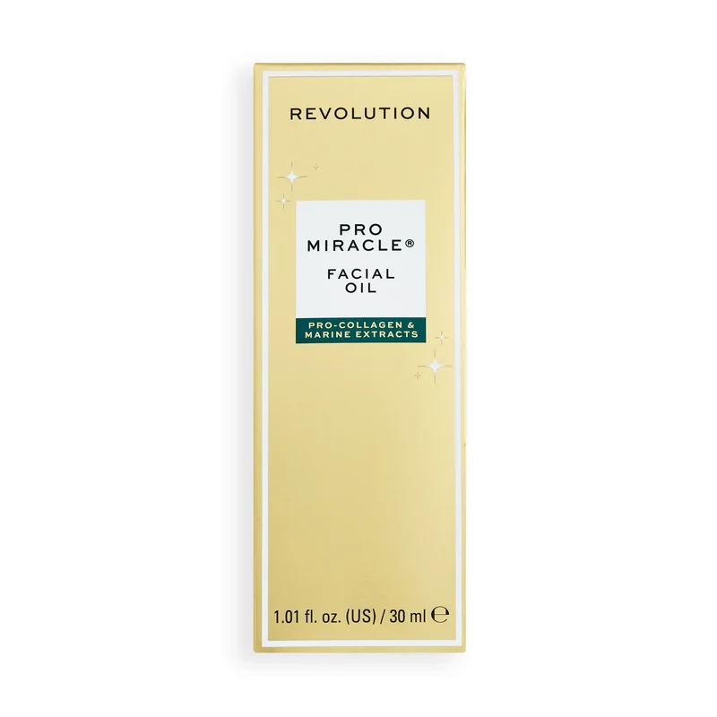 Revolution Pro Miracle Vegan Pro-Collagen Face Oil 30mL – Nutrição & Luminosidade