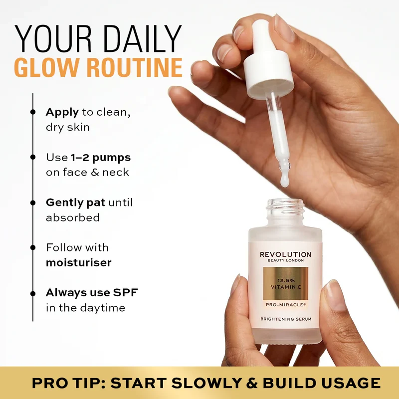 Revolution Pro Miracle 12.5% Vitamin C Serum 30mL – Luminosidade & Manchas