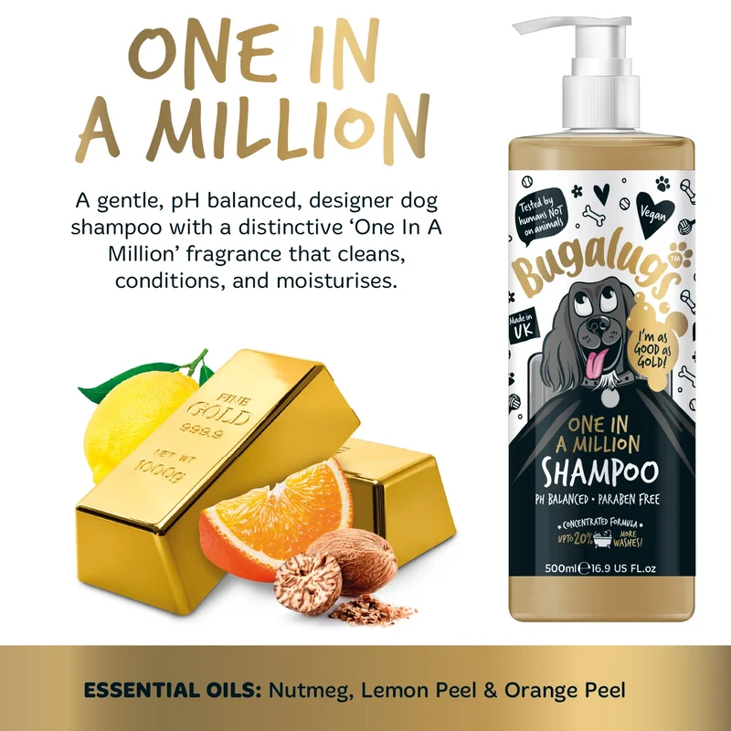 Bugalugs One in a Million Champô Cão 250mL – Limpeza & Aroma Duradouro