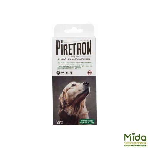 Quimunsa PIRETRON Solución Spot On Antiparasitario Perros