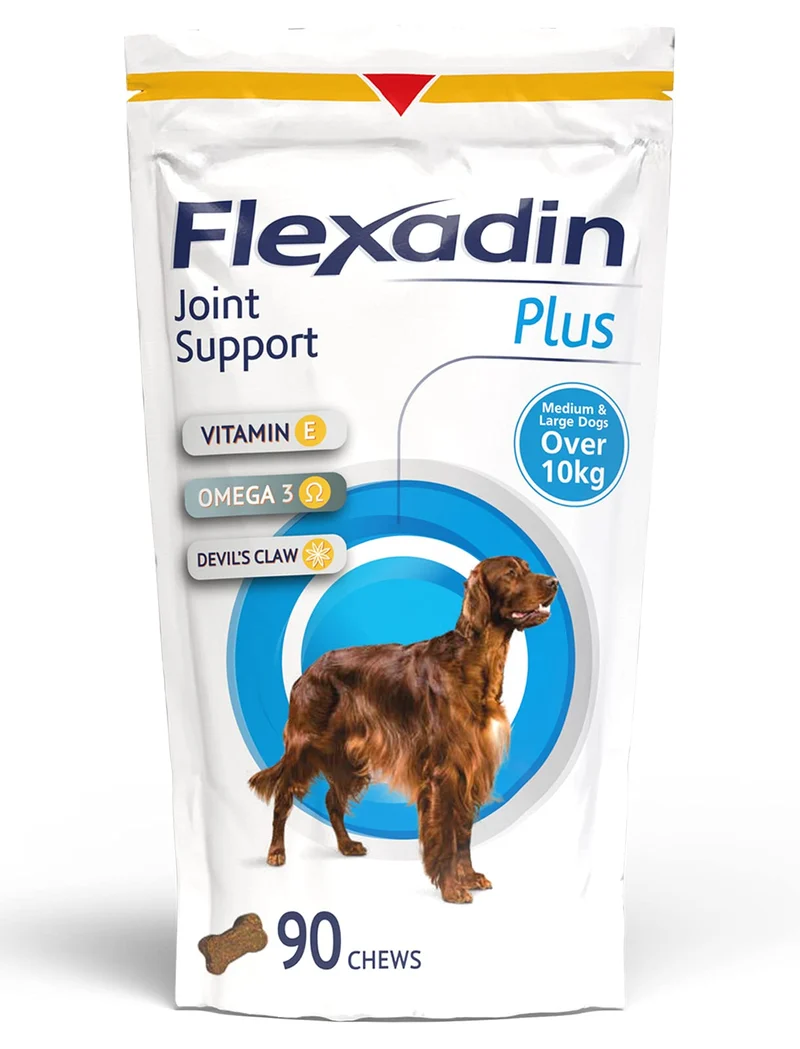 Flexadin Plus Max 90 Comprimidos | Condroprotector con Glucosamina y Condroítina para Perros | Vetoquinol