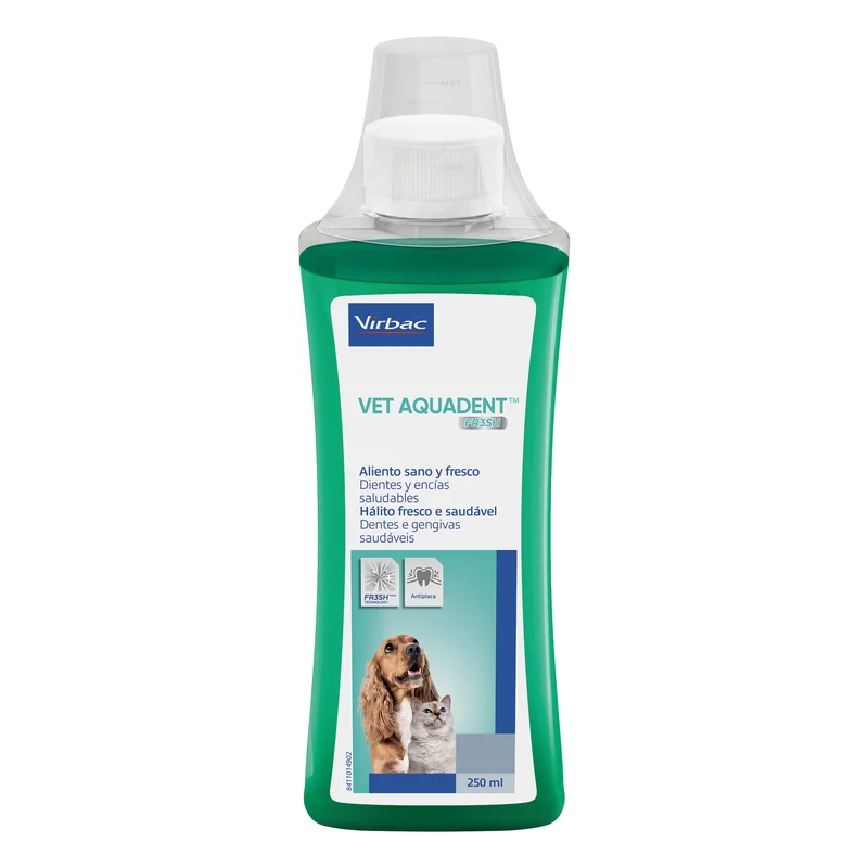 Vet Aquadent Solución Antiplaca Dental para Perros y Gatos 250 ml | Virbac