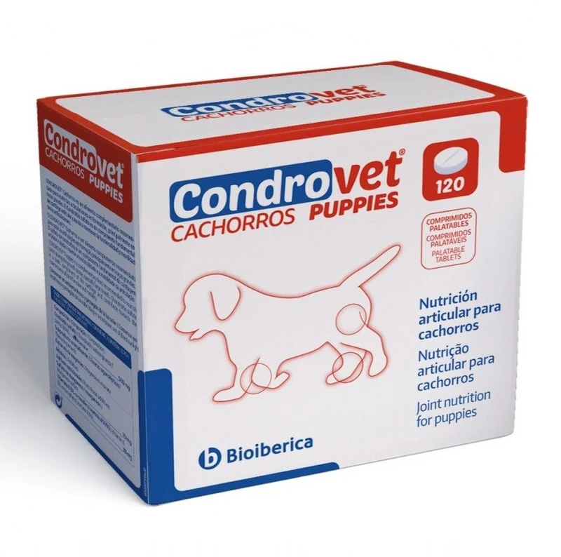 Condrovet Cachorros 120 Comprimidos – Suplemento Articular para Cachorros