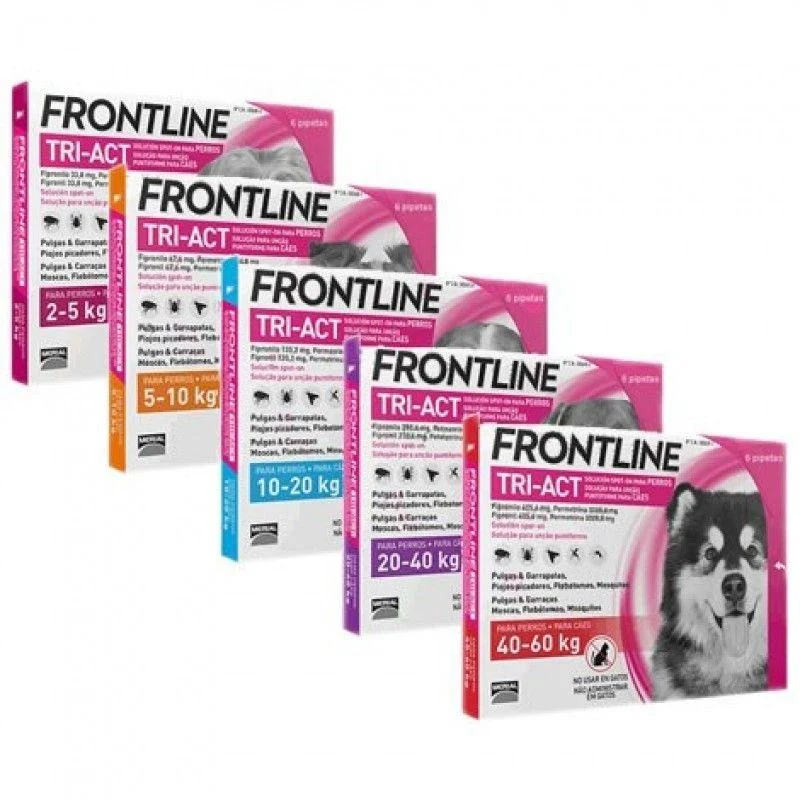 Frontline Tri-Act 3 Pipetas – Antiparasitario para Perros | Boehringer