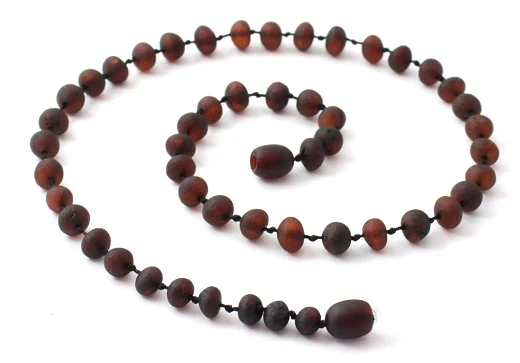 10 piezas de ámbar dentición cruda collares al por mayor