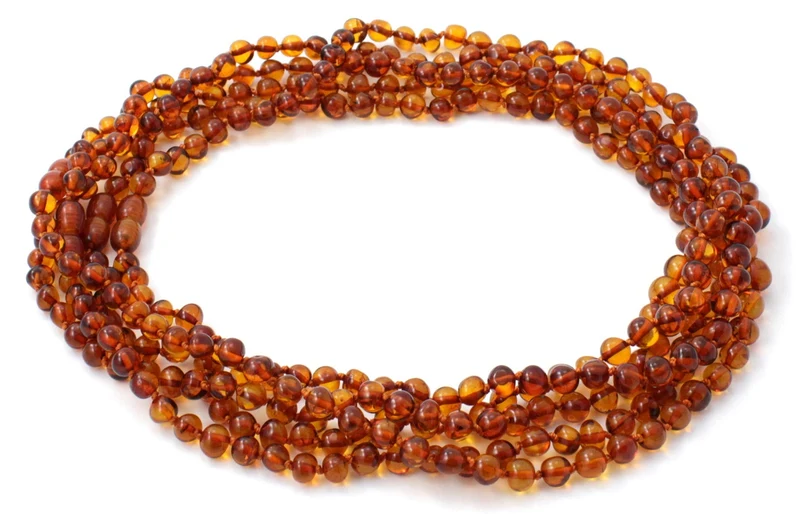 5 piezas de collares pulidos al por mayor de ámbar para adultos