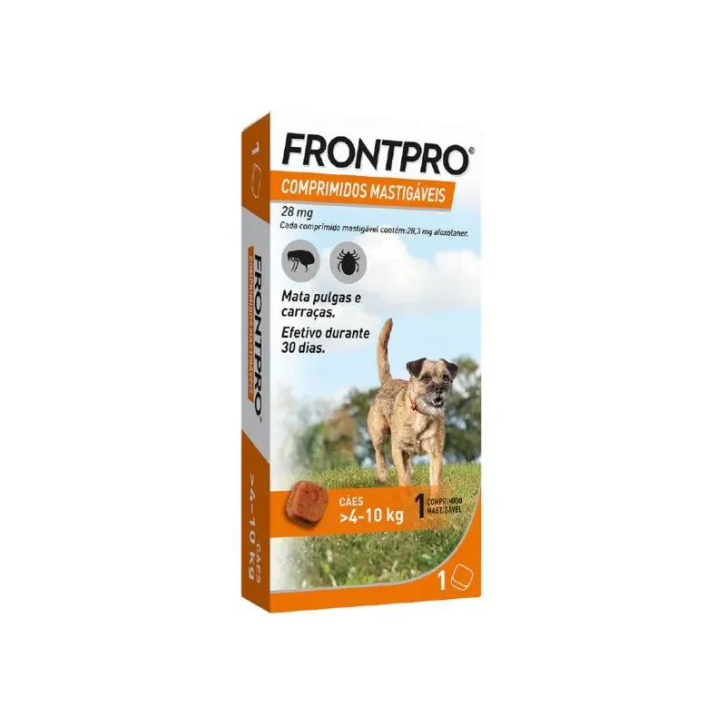 FRONTPRO Antipulgas e Carraças Cão 4-10kg 1 Comprimido