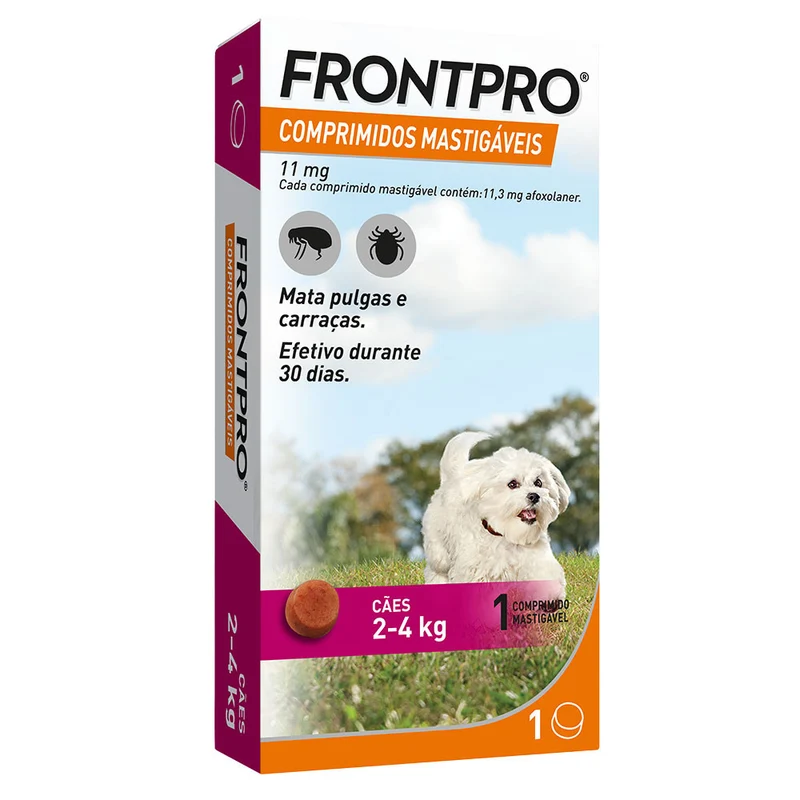 FRONTPRO Antipulgas e Carraças Cão 2-4kg 1 Comprimido
