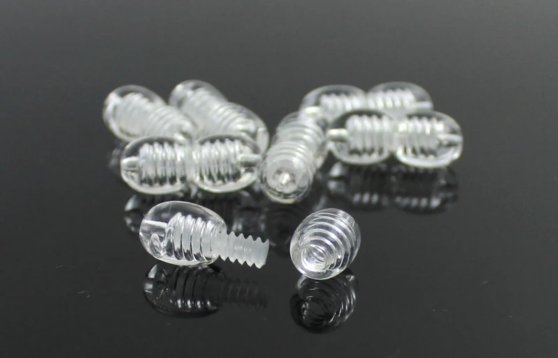 10 piezas de cierres pulidos con tornillos para joyas de ámbar