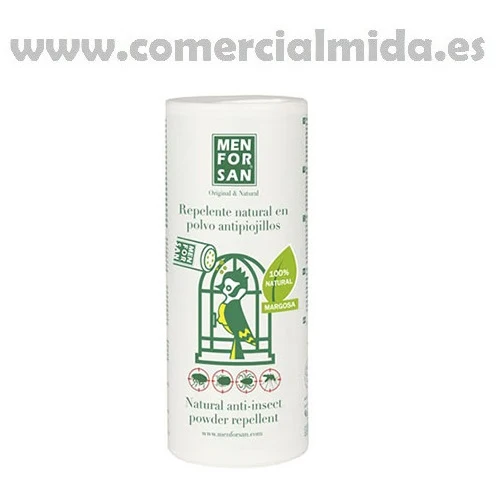 Repelente natural en polvo MENFORSAN 250g antipiojillos para pájaros