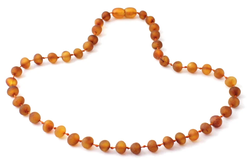 Collares de dentición ámbar genuino crudo