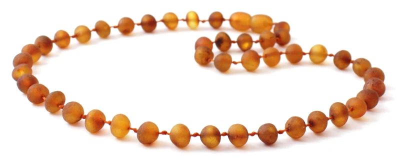 Collares de dentición ámbar genuino crudo