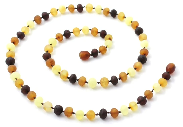 NBAR-7 Amber Beads Collar multicolor crudo para adultos