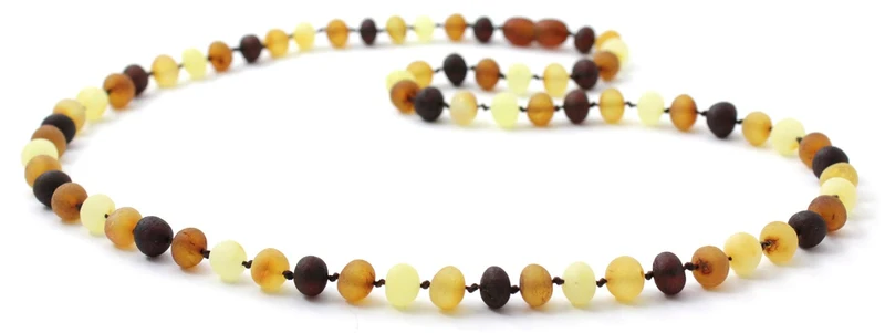 NBAR-7 Amber Beads Collar multicolor crudo para adultos