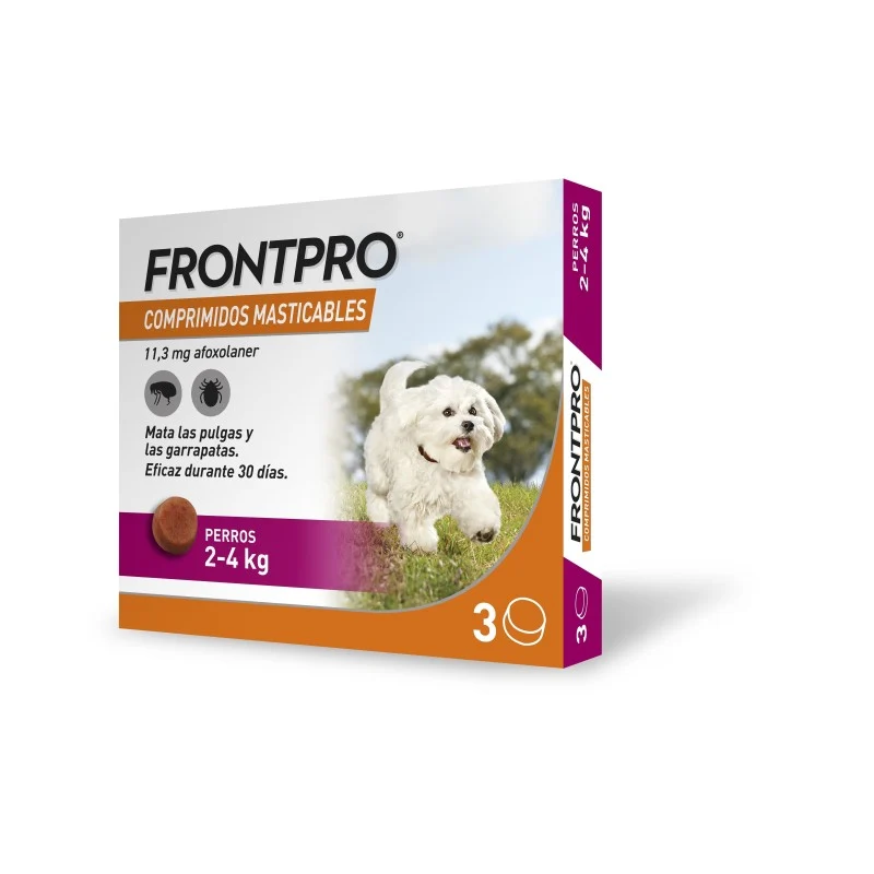 Frontpro 11 mg Comprimidos Masticables Perro 2-4 kg | 3 Comprimidos