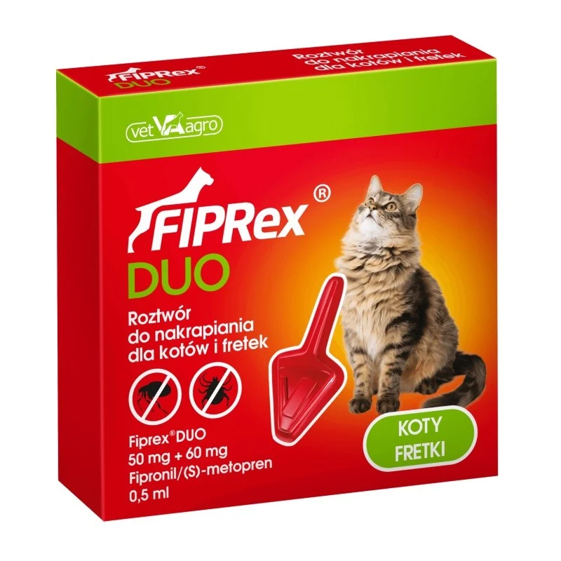 Fiprex Duo Gatos y Hurones 12 Pipetas – Antiparasitario con Fipronilo y Metopreno | Chemical Ibérica