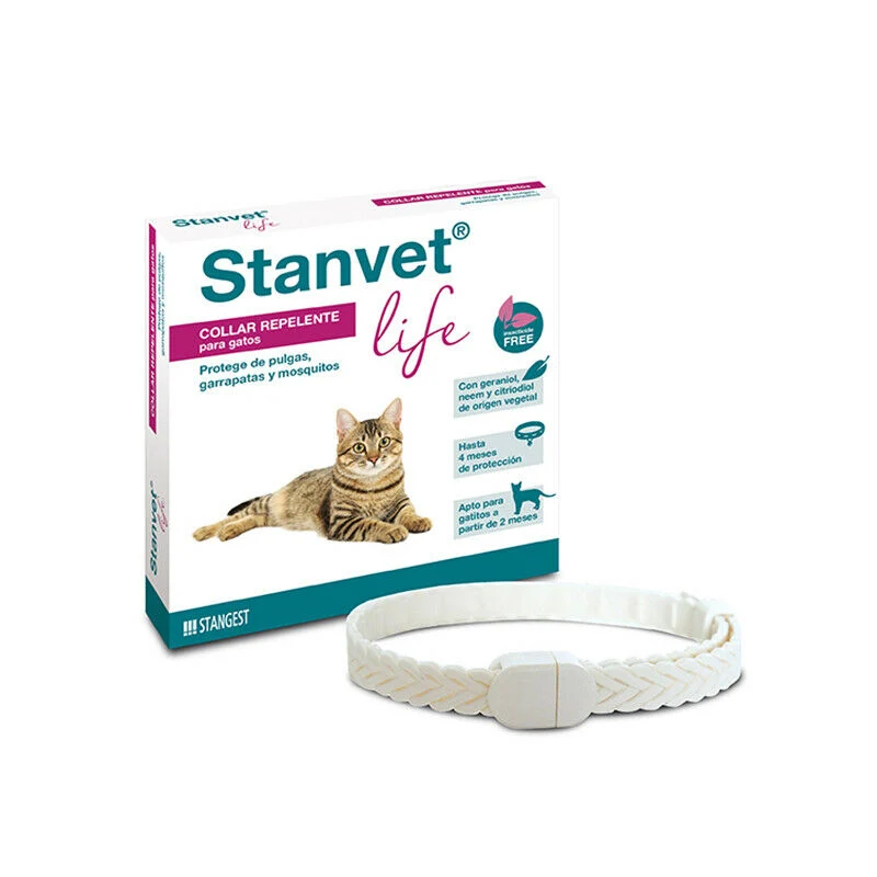 Collar Stanvet Life Antiparasitario Natural para Gatos