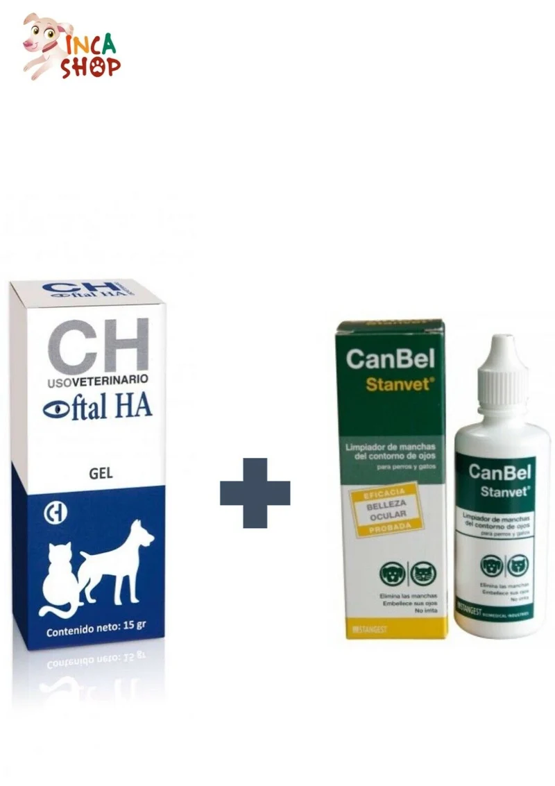 Pack Ojos Perros y Gatos: Can Bel + Oftal HA Gel – Limpieza y Humectación Ocular | Chemical Ibérica
