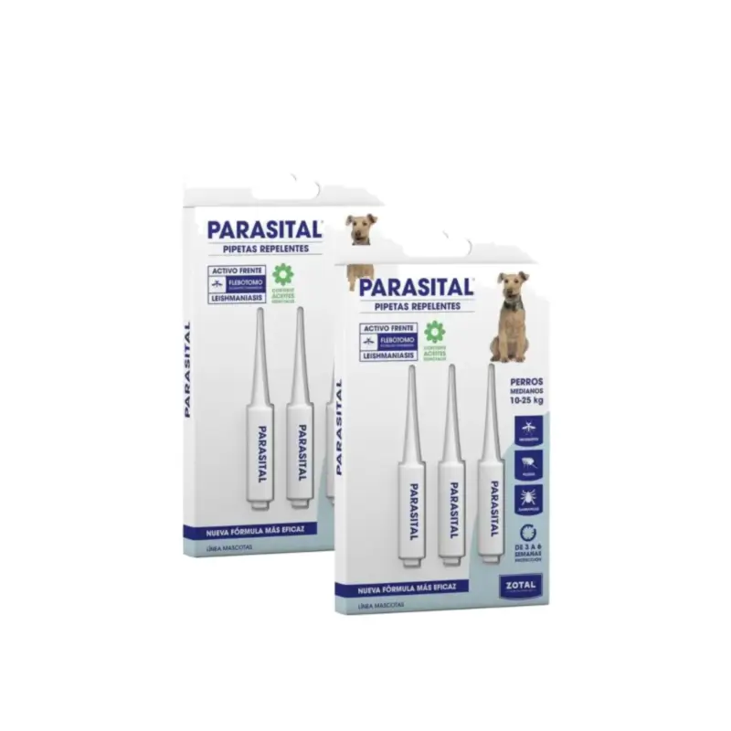 Zotal Parasital Pack: 2 x 3 pipettes – Anti-parasite treatment for medium-sized dogs (10–25 kg)