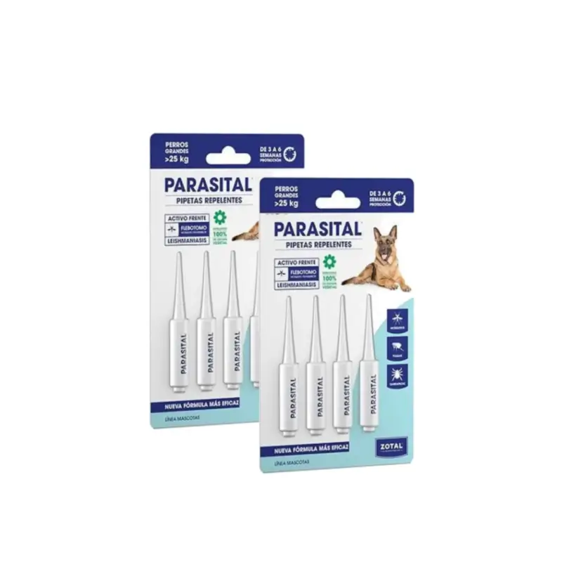 Zotal Parasital Pack: 2 x 4 pipettes – repellent for large dogs weighing over 25 kg