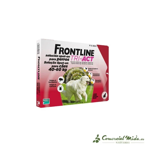 FRONTLINE TRI-ACT XL Pipetas Antiparasitarias para Perros 40-60 KG