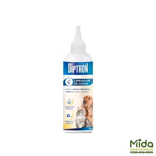 DIPTRON Limpiador Ótico para Mascotas 125ml