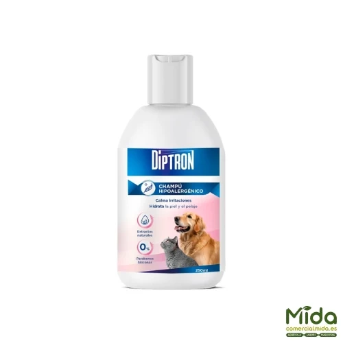 DIPTRON Champú Hipoalergénico para Mascotas 250 ml