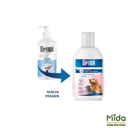 DIPTRON Champú Hipoalergénico para Mascotas 250 ml