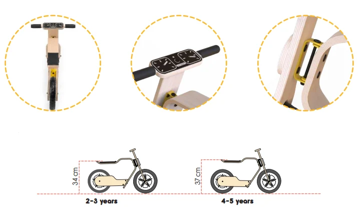 Mamatoyz Ride Me Balance Bike - Bicicleta de Equilíbrio para Criança