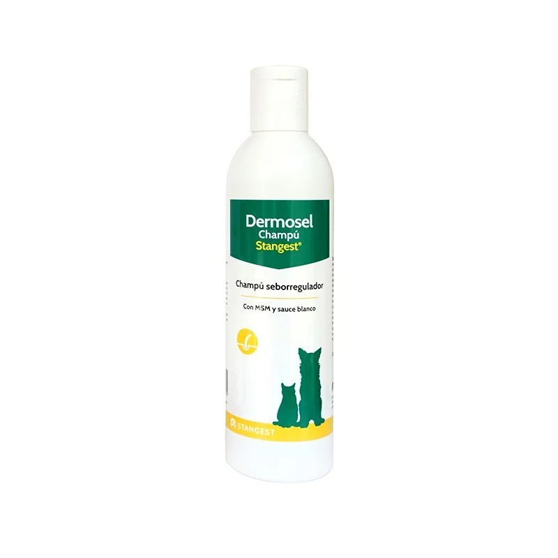 Dermosel Champú 200 ml – Tratamiento Seborreico para Perros y Gatos | Stangest